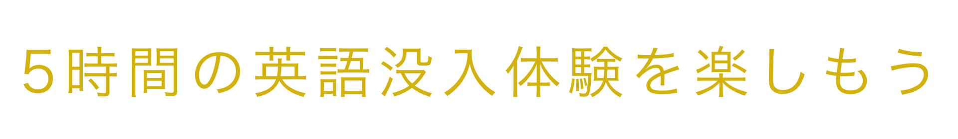 5時間の英語没入体験を楽しもう
